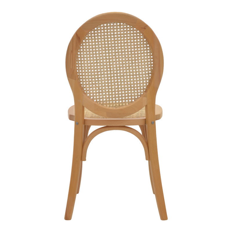 Scaun Camil, lemn de fag, ratan, Natural, 45x50x94 cm