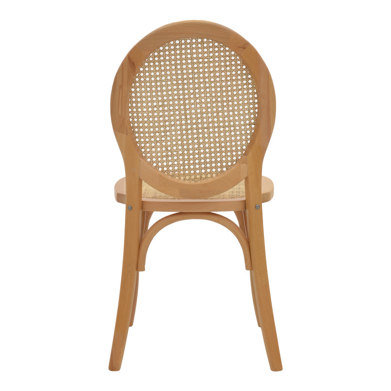 Scaun Camil, lemn de fag, ratan, Natural, 45x50x94 cm, foto produs