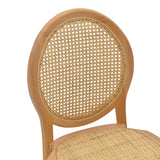 Scaun Camil, lemn de fag, ratan, Natural, 45x50x94 cm