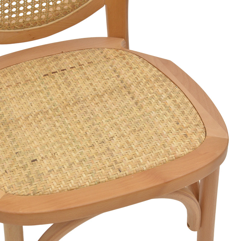 Scaun Camil, lemn de fag, ratan, Natural, 45x50x94 cm, foto produs 7