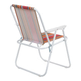 Scaun camping Jette, metal si tesatura, 53x56x73 cm - Roz