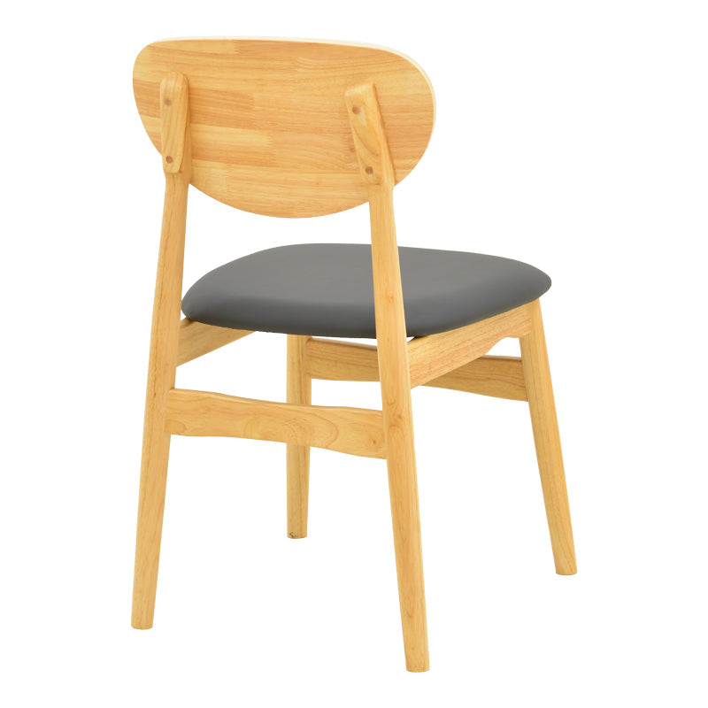 Scaun Cardith, lemn rubberwood si plywood, 48x51x78 cm - Negru