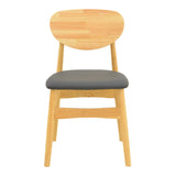 Scaun Cardith, lemn rubberwood si plywood, 48x51x78 cm - Negru