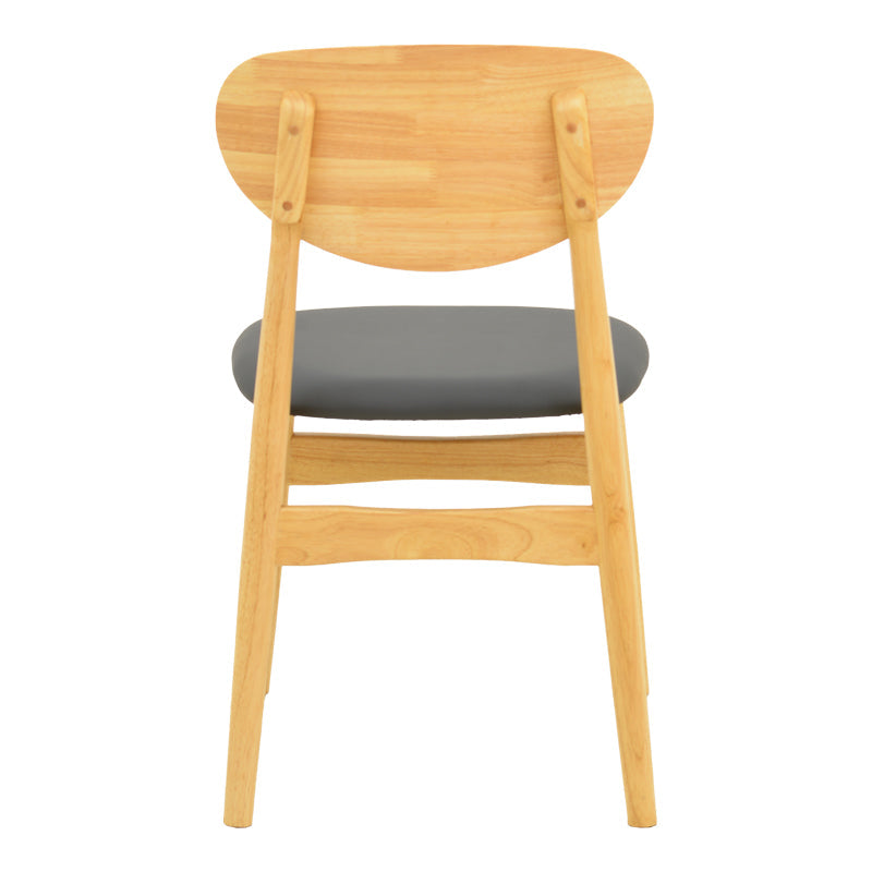 Scaun Cardith, lemn rubberwood si plywood, 48x51x78 cm - Negru