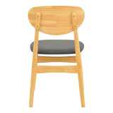 Scaun Cardith, lemn rubberwood si plywood, 48x51x78 cm - Negru