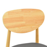 Scaun Cardith, lemn rubberwood si plywood, 48x51x78 cm - Negru