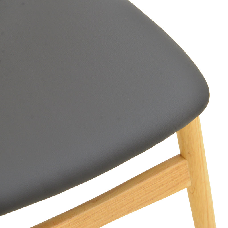 Scaun Cardith, lemn rubberwood si plywood, 48x51x78 cm - Negru