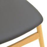Scaun Cardith, lemn rubberwood si plywood, 48x51x78 cm - Negru