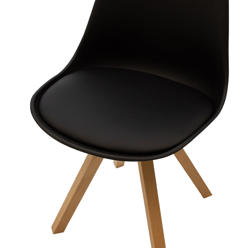 Scaun Caron negruNatural, 48x55x80 cm