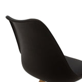 Scaun Caron negruNatural, 48x55x80 cm