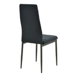 Scaun catifea Parker, Catifea, Gri - Negru, 39x48x95 cm - Negru