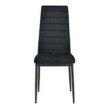 Scaun catifea Parker, Catifea, Gri - Negru, 39x48x95 cm - Negru