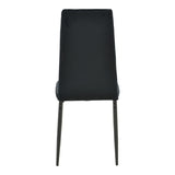 Scaun catifea Parker, Catifea, Gri - Negru, 39x48x95 cm - Negru