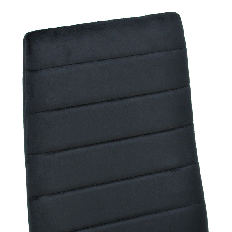 Scaun catifea Parker, Catifea, Gri - Negru, 39x48x95 cm - Negru