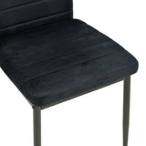 Scaun catifea Parker, Catifea, Gri - Negru, 39x48x95 cm - Negru