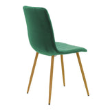 Scaun catifelat Noor, Velvet, Picioare, Gri - Verde, 44x53x86 cm - Verde