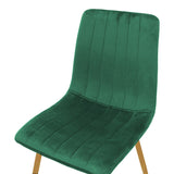 Scaun catifelat Noor, Velvet, Picioare, Gri - Verde, 44x53x86 cm - Verde