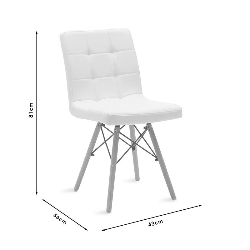 Scaun Cian II, Alb, 56x43x81 cm
