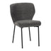 Scaun confortabil Mavier, Stil Modern, Stofă Gri-Bej, Picioare Metal, Negru, 48x62x82 cm - 029-000433