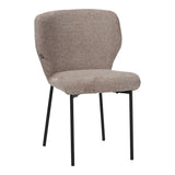 Scaun confortabil Mavier, Stil Modern, Stofă Gri-Bej, Picioare Metal, Negru, 48x62x82 cm - Scaun confortabil Mavier, Stil Modern, Stofă Gri-Bej, Picioare Metal, Negru, 48x62x82 cm
