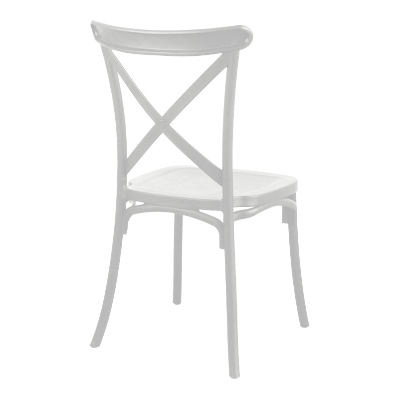 Scaun Crossie, Diverse culori, 38x46x82 cm - Alb