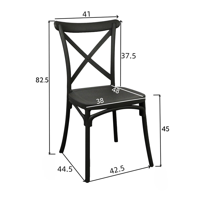 Scaun Crossie, Diverse culori, 38x46x82 cm - Alb