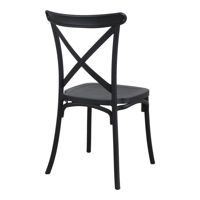 Scaun Crossie, Diverse culori, 38x46x82 cm - Negru