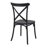 Scaun Crossie, Diverse culori, 38x46x82 cm - Negru