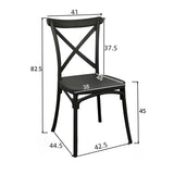 Scaun Crossie, Diverse culori, 38x46x82 cm - Negru