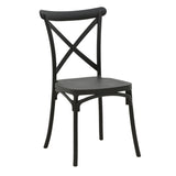 Scaun Crossie, Gri inchis, 38x46x82 cm
