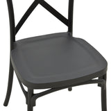 Scaun Crossie, Gri inchis, 38x46x82 cm
