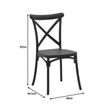 Scaun Crossie, Gri inchis, 38x46x82 cm