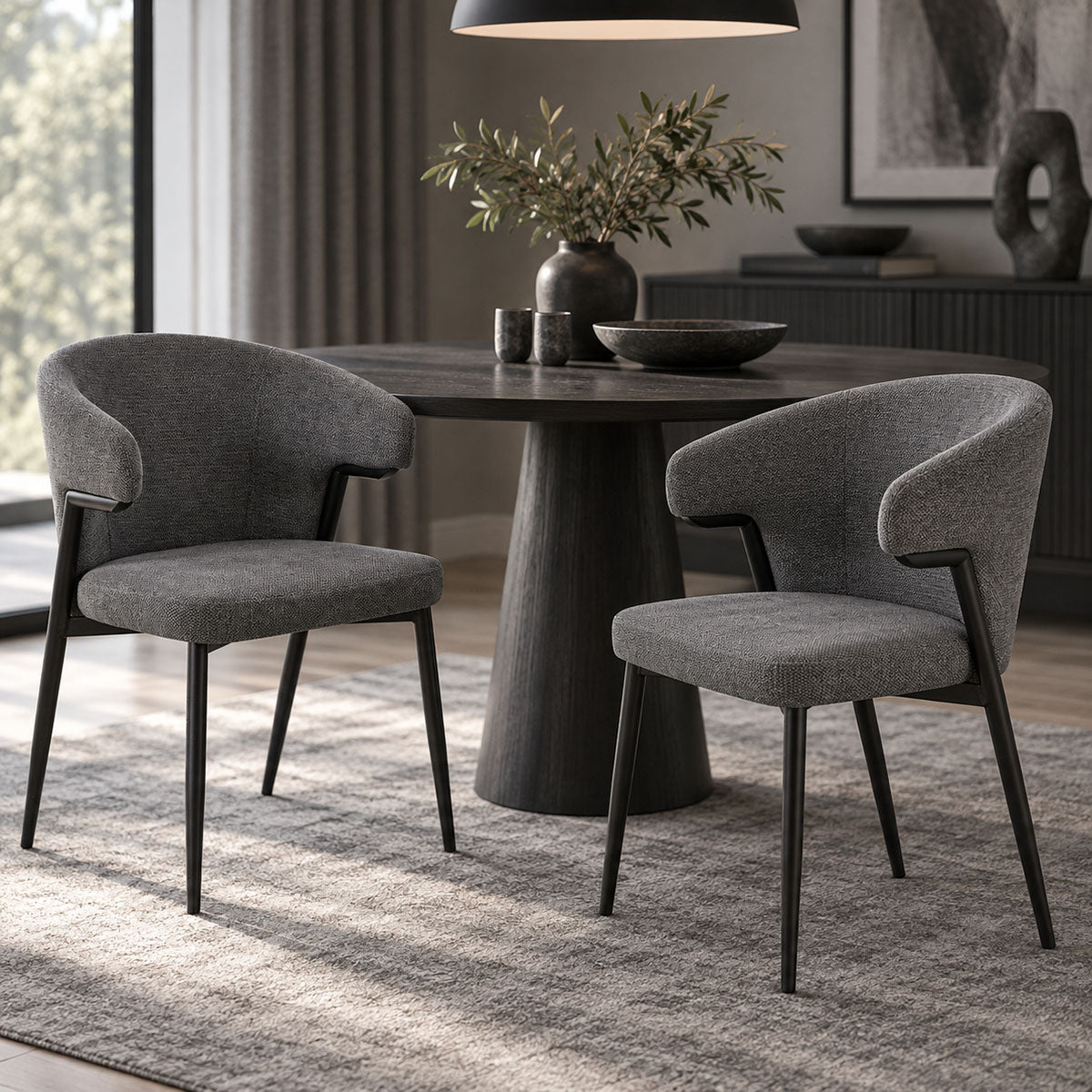 Scaun cu brațe Ezande, Diverse culori, 48x55x82 cm - Antracit | SKU: 428-000018 | Scaun cu brațe Ezande, 48x55x82 cm, varianta Antracit, produs pentru amenajarea locuinței, disponibil online în România la CasaMob