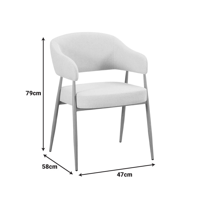 Scaun cu brațe Filonda, picioare natur, Diverse culori, 47x58x79 cm - Crem | SKU: 428-000004 | Scaun cu brațe Filonda, picioare natur, 47x58x79 cm, varianta Crem, produs pentru amenajarea locuinței, disponibil online în România la CasaMob