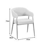 Scaun cu brațe Filonda, picioare natur, Diverse culori, 47x58x79 cm - Crem | SKU: 428-000004 | Scaun cu brațe Filonda, picioare natur, 47x58x79 cm, varianta Crem, produs pentru amenajarea locuinței, disponibil online în România la CasaMob