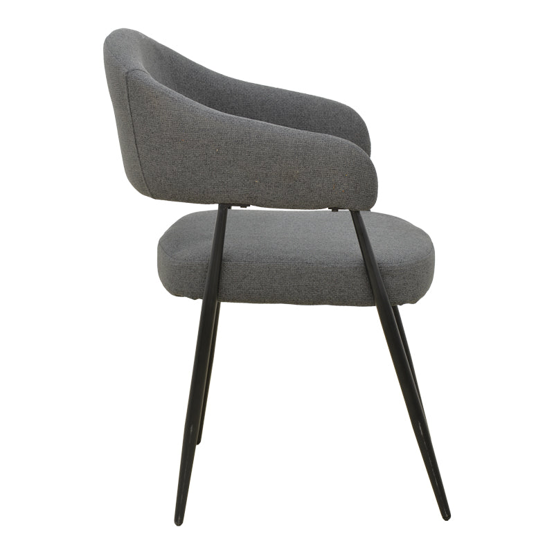 Scaun cu brațe Filonda, picioare negre, Diverse culori, 47x58x79 cm - Antracit | SKU: 428-000002 | Scaun cu brațe Filonda, picioare negre, 47x58x79 cm, varianta Antracit, produs pentru amenajarea locuinței, disponibil online în România la CasaMob