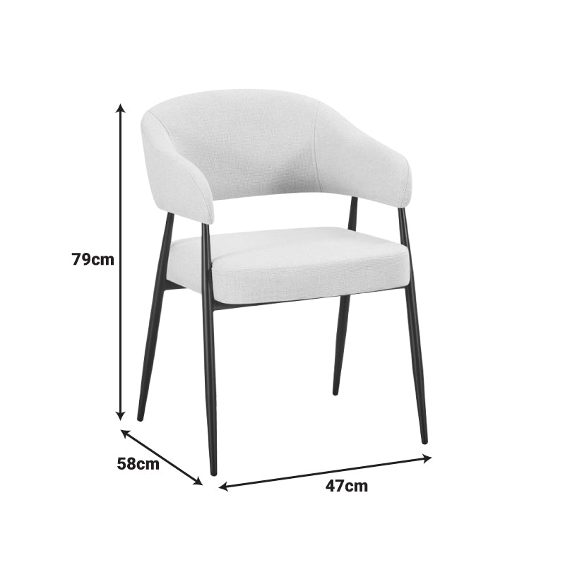 Scaun cu brațe Filonda, picioare negre, Diverse culori, 47x58x79 cm - Antracit | SKU: 428-000002 | Scaun cu brațe Filonda, picioare negre, 47x58x79 cm, varianta Antracit, produs pentru amenajarea locuinței, disponibil online în România la CasaMob