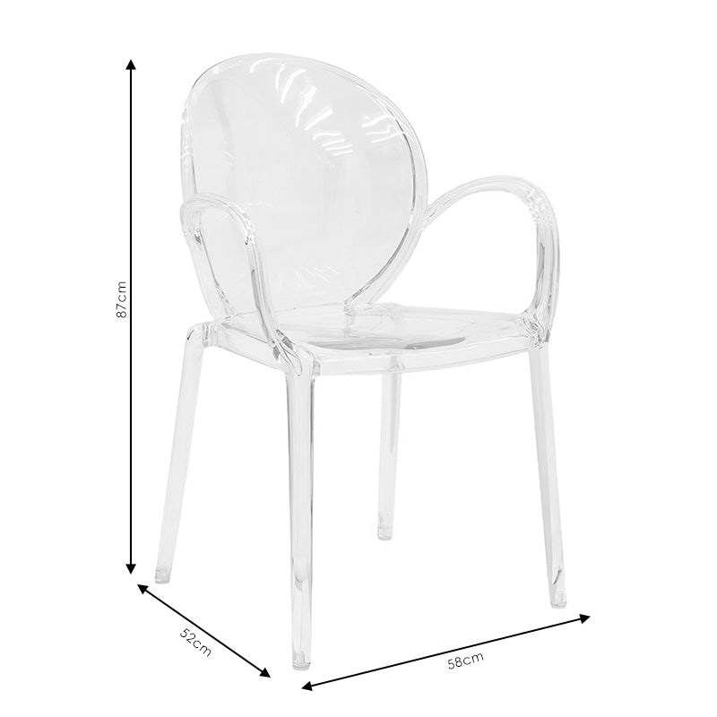 Scaun cu brate Flair diverse culoare, 58x52x87 cm - Maro