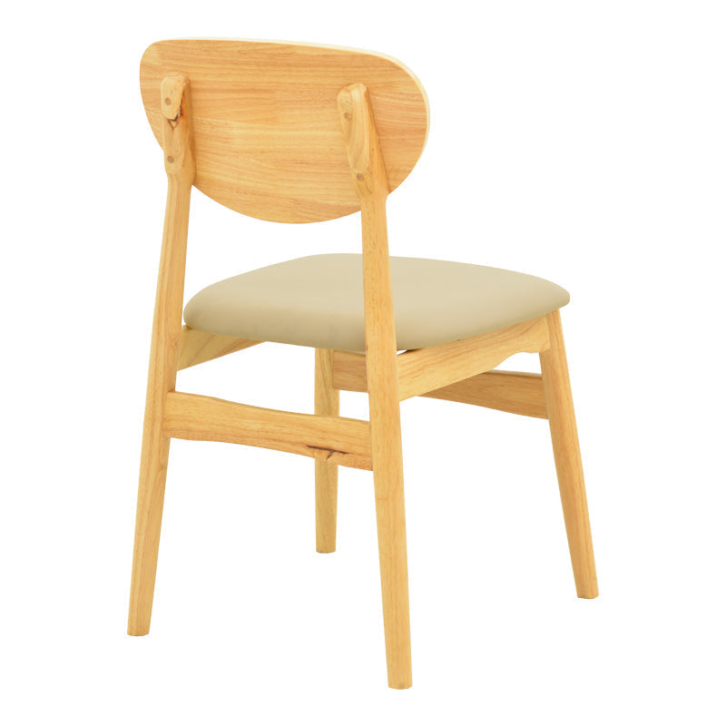 Scaun Cardith, lemn rubberwood si plywood, 48x51x78 cm - Bej