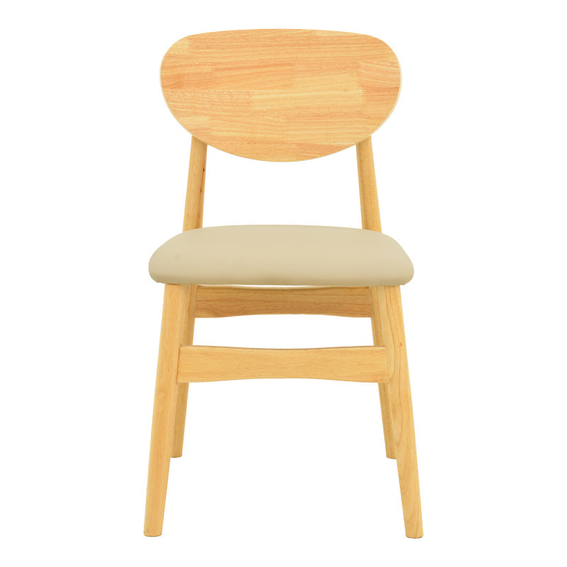Scaun Cardith, lemn rubberwood si plywood, 48x51x78 cm - Bej