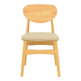 Scaun Cardith, lemn rubberwood si plywood, 48x51x78 cm - Bej