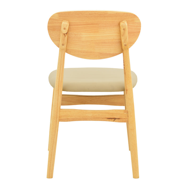 Scaun Cardith, lemn rubberwood si plywood, 48x51x78 cm - Bej