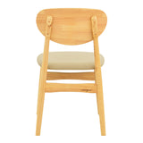Scaun Cardith, lemn rubberwood si plywood, 48x51x78 cm - Bej