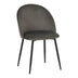 Scaun cu funcție confort Perch, Velur, Negru, 50x43x82 cm