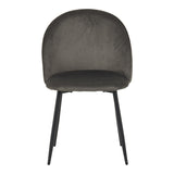 Scaun cu funcție confort Perch, Velur, Negru, 50x43x82 cm