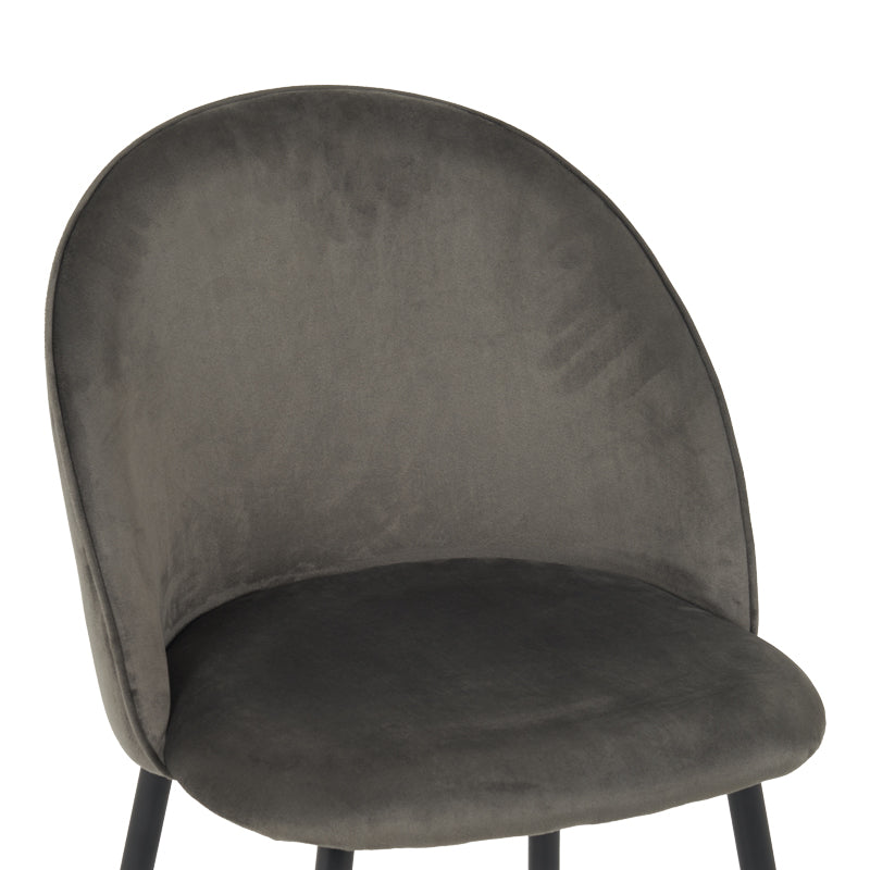 Scaun cu funcție confort Perch, Velur, Negru, 50x43x82 cm, foto produs