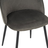Scaun cu funcție confort Perch, Velur, Negru, 50x43x82 cm