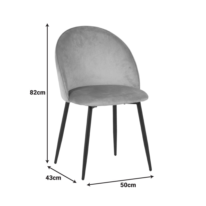 Scaun cu funcție confort Perch, Velur, Negru, 50x43x82 cm
