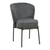Scaun cu funcție Houlian, Stil Modern, Material textil antracit și metal, negru, 46x66x89 cm