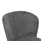 Scaun cu funcție Houlian, Stil Modern, Material textil antracit și metal, negru, 46x66x89 cm